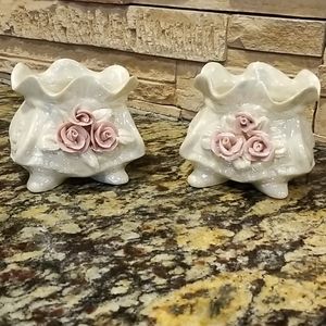 Vintage pair of trinket bowls